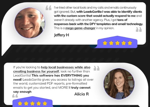 perfect lead generation tool - testimonials