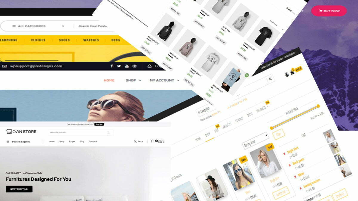 9 free and perfect online store website templates for WordPress