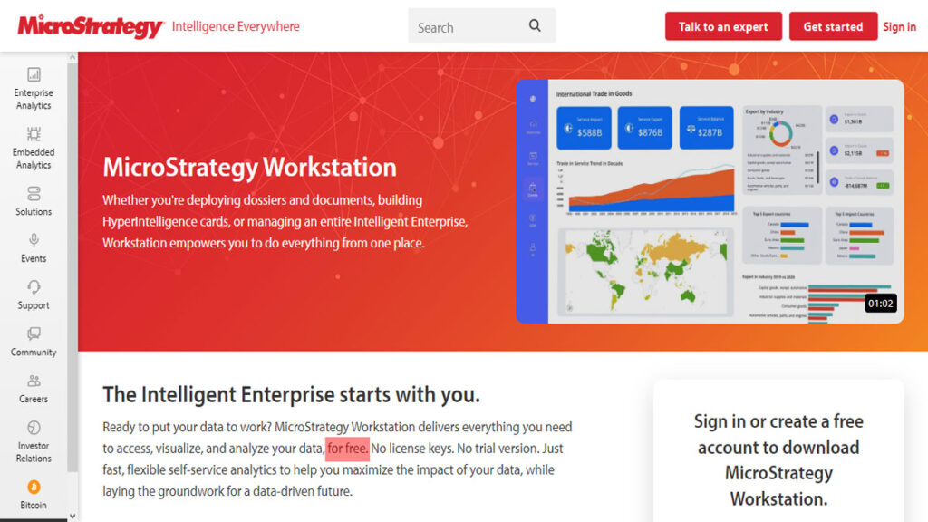 microstrategy free analytics services