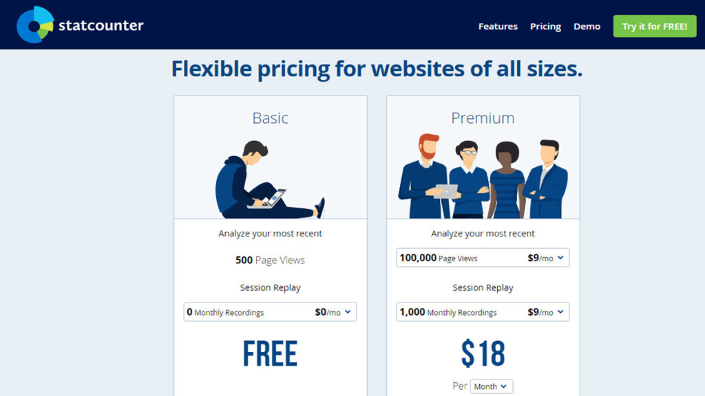 statcounter web analytics tool
