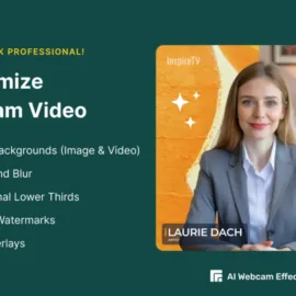 Al Webcam Effects is a prefect web camera application to improve your camera quality, experiment with over 15 beautiful visual effects and filters, and easily record your screen or live video!